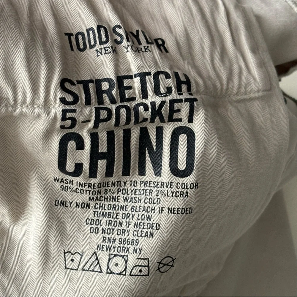 Todd Snyder Men’s Slim Fit 5 Pocket Chino Pant 36x34 Cream